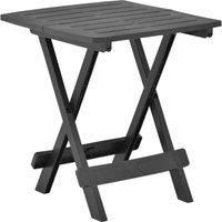 vidaXL Folding Garden Table Side Outdoor Camping Party Picnic Dining Bistro Patio Balcony Terrace Portable Anthracite 45x43x50cm Plastic
