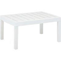 vidaXL Garden Table White 78x55x38 cm Plastic
