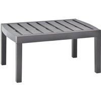 vidaXL Outdoor Garden Table - Durable and Weather-resistant Plastic - Mocha, Rectangular - Ideal for Patio, Campsite and Garden