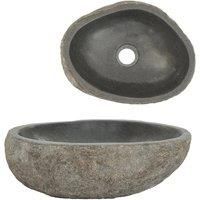 VidaXL Small Oval Basin - River Stone