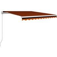 Vidaxl Manual Retractable Awning 300X250 cm - Orange And Brown