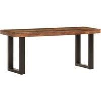 vidaXL Bench 110 cm Solid Reclaimed Wood and Steel