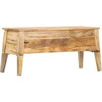 Solid Mango Wood Storage Box Hall Bench Rustic vidaXL