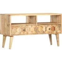 TV Cabinet 90x30x50 cm Solid Mango Wood