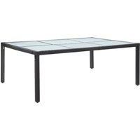 Outdoor Dining Table Poly Rattan Garden Patio Desk Table Multi Colours vidaXL