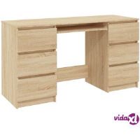 vidaXL Writing Desk Sonoma Oak 140x50x77 cm Engineered Wood