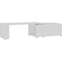 vidaXL Scandinavian Style Coffee Table - White Engineered Wood Spacious Side Table for Living Room and Office