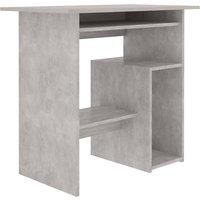 Desk Concrete Grey Engineered Wood Bedroom Living Room Writing Table vidaXL