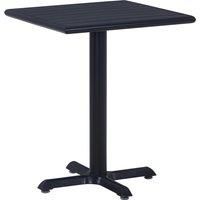 Garden Table Black Cross Base Side Table Patio Bistro 60x60/80x80cm vidaXL