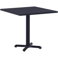 Garden Table Black Cross Base Side Table Patio Bistro 60x60/80x80cm vidaXL