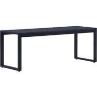 Garden Bench Outdoor Bench Seat Patio Park Bench Chair PS Board Black vidaXL