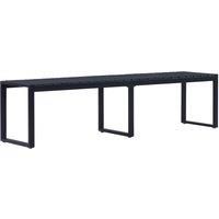 Garden Bench Outdoor Bench Seat Patio Park Bench Chair PS Board Black vidaXL