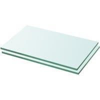 vidaXL 2-pcs Glass Shelves Panels, Clear, 30x12 cm, Tempered Glass Panels for Wall Display, Strong and Durable, Ideal for Home or Shop