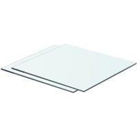 vidaXL Shelves 2 pcs Panel Glass Clear 40x30 cm