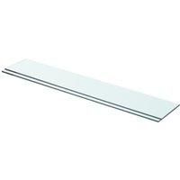 vidaXL Shelves 2 pcs Panel Glass Clear 70x12 cm