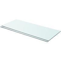 vidaXL Clear Tempered Glass Shelves - Panel Glass Display for Wall Mounting, Perfect for Home or Shop, Durable and Easy-to-Clean, Set of 2