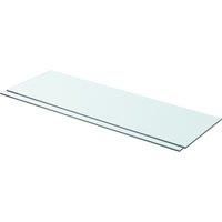 vidaXL 2 pcs Tempered Glass Panel Shelves, Clear, 80x25 cm - Durable & Strong - Perfect for Home & Office Display - Easy to Maintain