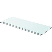 vidaXL Shelves 2 pcs Panel Glass Clear 80x30 cm
