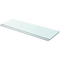 vidaXL Shelves 2 pcs Panel Glass Clear 90x30 cm