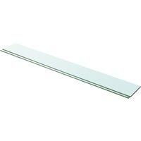 vidaXL Tempered Glass Panel Shelves Clear, Set of 2, High-Load Capacity, Easy to Clean, Suitable for Home or Office Display, 100x12 cm