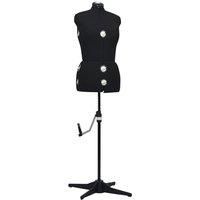 Adjustable Dress Form Female Black M Size 40-46 Dressmaking Mannequin vidaXL