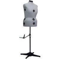 Adjustable Dress Form Female Grey L Size 44-50 Dressmaking Mannequin vidaXL