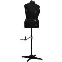 Adjustable Dress Form Female Black L Size 44-50 Dressmaking Mannequin vidaXL