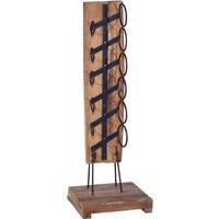 vidaXL Wine Rack for 6 Bottles 35x35x100 cm Solid Teak Wood