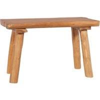vidaXL Solid Teak Wood Garden Bench - Farmhouse Brown Bench for Indoor/Outdoor Use, Living Room/Dining Room/Bedroom/Kitchen/Hallway Furniture