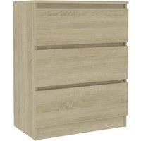vidaXL Sideboard Storage Cabinet Drawer Side Cabinet Indoor Living Room Furniture Household Storage Cupboard Sonoma Oak Engineered Wood