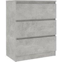vidaXL Sideboard in Concrete Grey - Engineered Wood - Great for Living Room, Bedroom, Office - Scandinavian Style - 60x35x76 cm - 19 kg