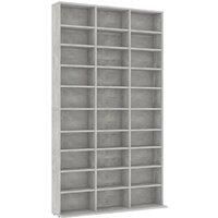 vidaXL CD Cabinet Concrete Grey 102x16x177.5 cm Engineered Wood