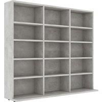 vidaXL CD Cabinet Concrete Grey 100x23x89.5 cm Engineered Wood