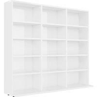 vidaXL High Gloss White CD Cabinet - Engineered Wood Storage Shelf Furniture for Living Room, Bedroom, Office
