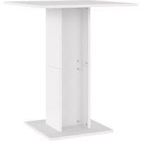 vidaXL Bistro Table - Scandinavian Style Square Dining Table in White Engineered Wood, Ideal for Dining Room & Kitchen