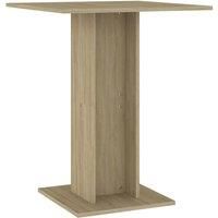 vidaXL Bistro Table Sonoma Oak 60x60x75 cm Engineered Wood