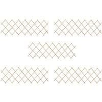 vidaXL 5x Firwood Trellis Fences Extending Climbing Plant Fence Panel Garden Barrier Border Screening Divider Outdoor Garden Walkway 180x60 cm