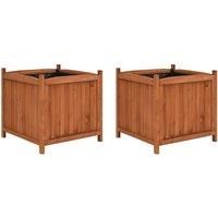 Vidaxl Raised Beds 2 Pcs 50X50X50 Cm Firwood