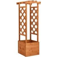Firwood Trellis Planter with Arch Flower Box Planting Stand 117/130cm vidaXL