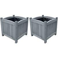 VidaXL Garden Raised Beds 2 pcs 30x30x30 cm Solid Firwood