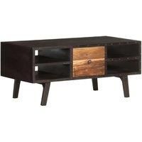 Vidaxl Coffee Table 100X50X45 Cm Solid Reclaimed Wood, Black