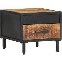 Mango Wood Bedside Cabinet Rough Home End Table Nightstand Furniture vidaXL