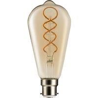 TCP Decorative Lightbulb Soft Filament ST64 Cage BC 4W/23W Warm Amber 1 Pack