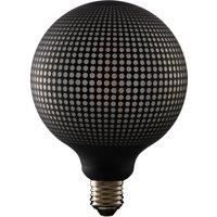 TCP Decorative Lightbulb LED Printed Globe Dots Black ES 4W/28W Warm Amber 1 Pack