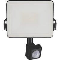 TCP Indoor & Outdoor LED Floodlight With PIR Sensor Black 20W 2800lm (847TW)