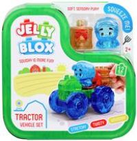 Jelly Blox - Tractor Vehicle Set | Squishy Is More Fun! | Unique Squishy Building System | For Ouch-Free, Open, Imaginative Play | For Boys And Girls Ages 2+