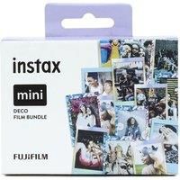 instax Limited edition 3 pack Deco mini film Bundle, Confetti, SKY Blue, Mermaid Borders, pack contains 3 x 10 shot film catridges