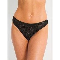 Calvin Klein Women/'s Thong 000qf6878e Coordinate Thong, Black (Black), XS