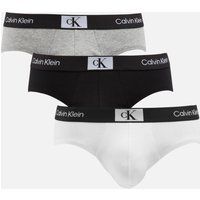 Calvin Klein Men HIP BRIEF 3PK Hip Briefs, BLACK, WHITE, GREY HEATHER, S