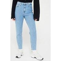 Calvin Klein Jeans Women/'s Mom Jean J20j221588 Tapered, Denim Medium, 30W